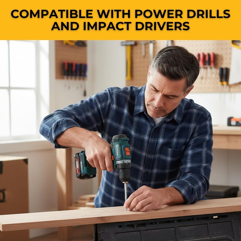 FastCap PowerHead Wood Screws with Oversized Flat Head - Self-Tapping Point - 3", #2 Square Drive, Zinc Finish, 150-Pack - 02193 - Image 2